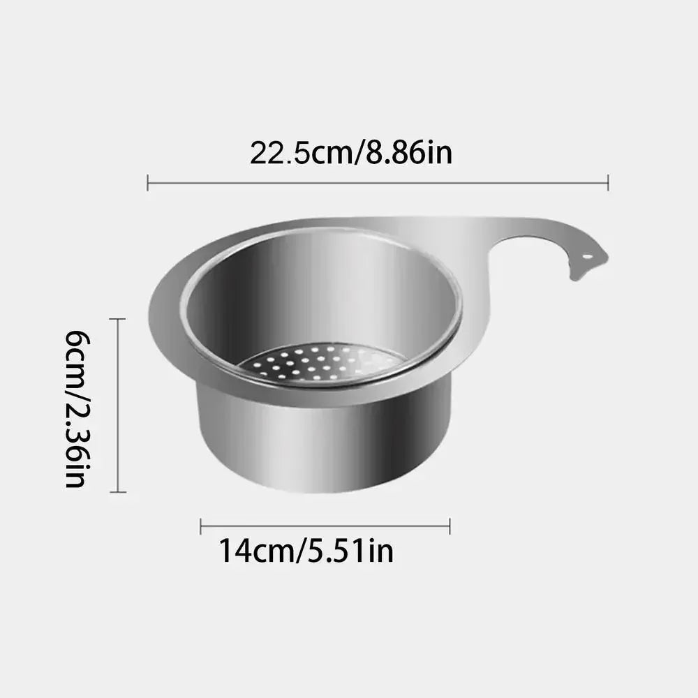 Manufacturer    Swan Stainless Steel Sink Strainer Basket,   New Durable Drain Basket for Kitchen Sinks, Swan Faucet Hanging Filter Basket     Kitchen gadgets