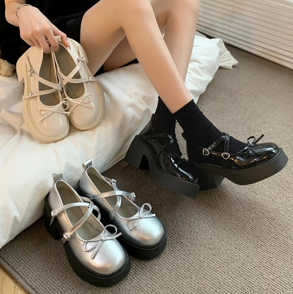 Manufacturer   Lolita Shoes Women Japanese Style Mary Jane Shoes Women Vintage Shallow High Heels Chunky Platform Shoes Cosplay Female Sandals   Pumps