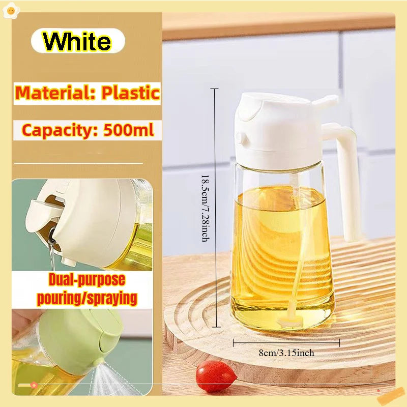manufacturer  200/300/500ml Oil Spray Bottle BBQ Cooking Olive Oil Sprayer Plastic Baking Oil Spray Empty Bottle Vinegar Bottle Or  Oil brush   Kitchen gadgets