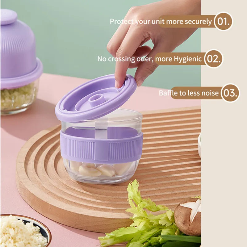 Manufacturer      350ml Echargeable Portable Food Grinder Meat Grinder Glass Processor Garlic Puree Machine     Kitchen gadgets