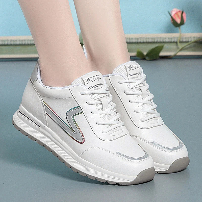 Manufacturer   Spring Round Head Deep Mouth Sneakers Women Light Versatile Breathable Cross Casual White Shoes Forrest Tennis Sneaker    Sneakers