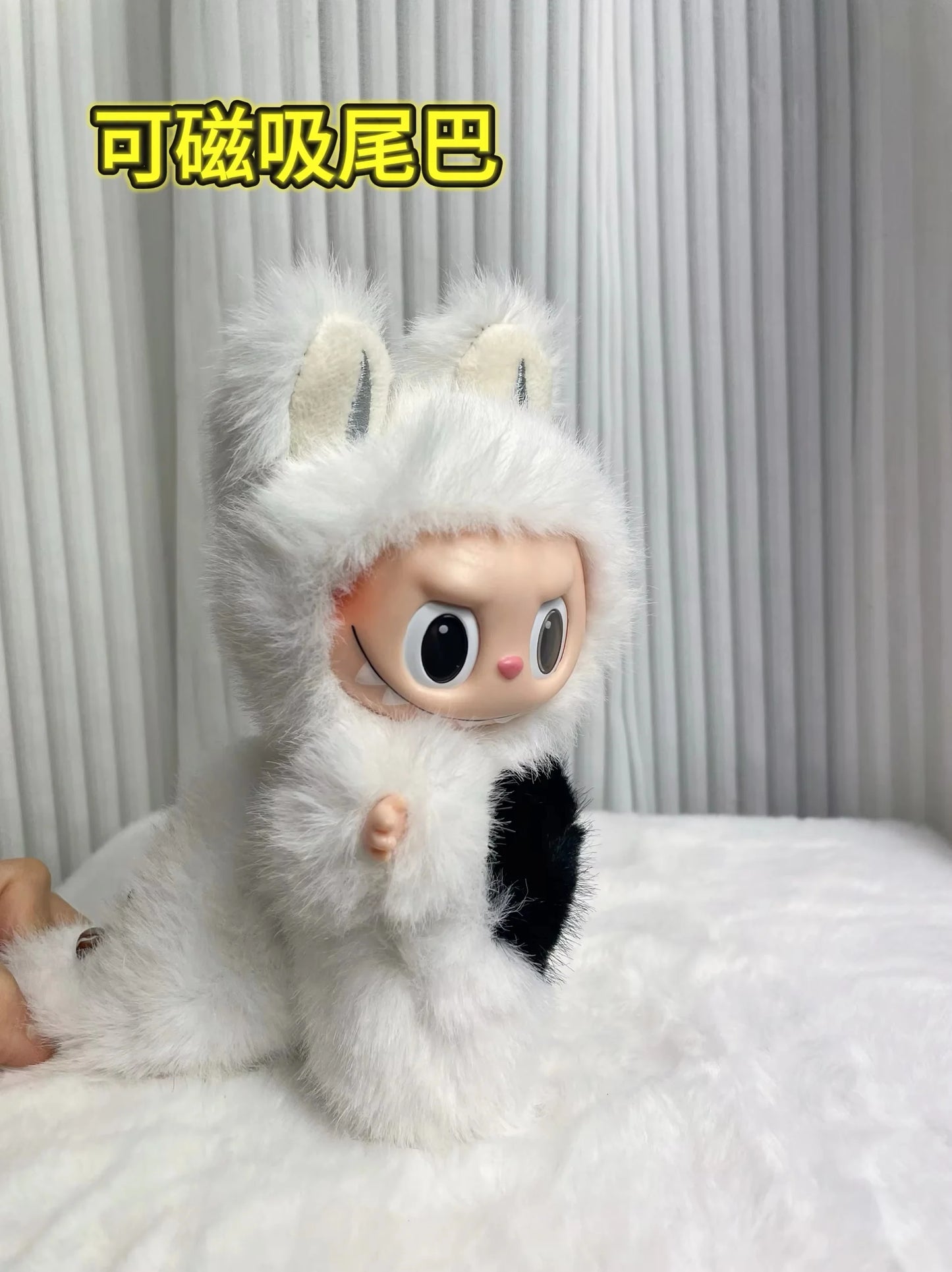 New Lababu Zimomo Mango Squirrel Shen Gongbao Er Chuang Gai Wa Creative Handmade Keychain Jewelry Magnetic Tail Vinyl Doll   toy