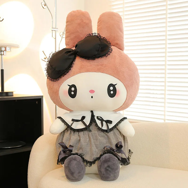Big Size Kuromi Melody Cinnamoroll Plush Toy Pillow Anime Stuffed Doll Anime Sofa Cushion Girl's Room Decoration Xmas Gift