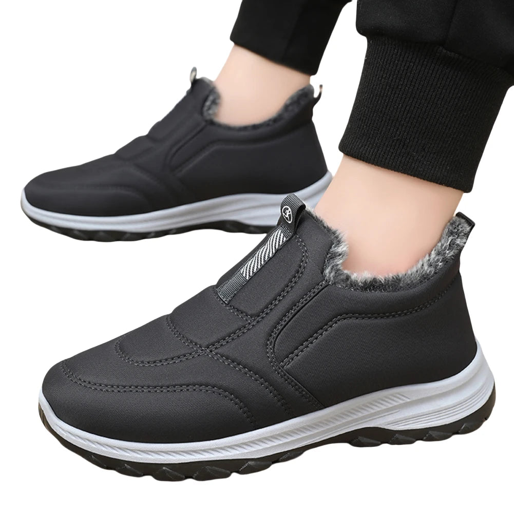 Manufacturer   Warm Walking Shoes Lightweight Thermal Ankle Boots Comfortable Slip On Sneakers Winter Thick Fur Shoes for Travel Hiking    Sneakers
