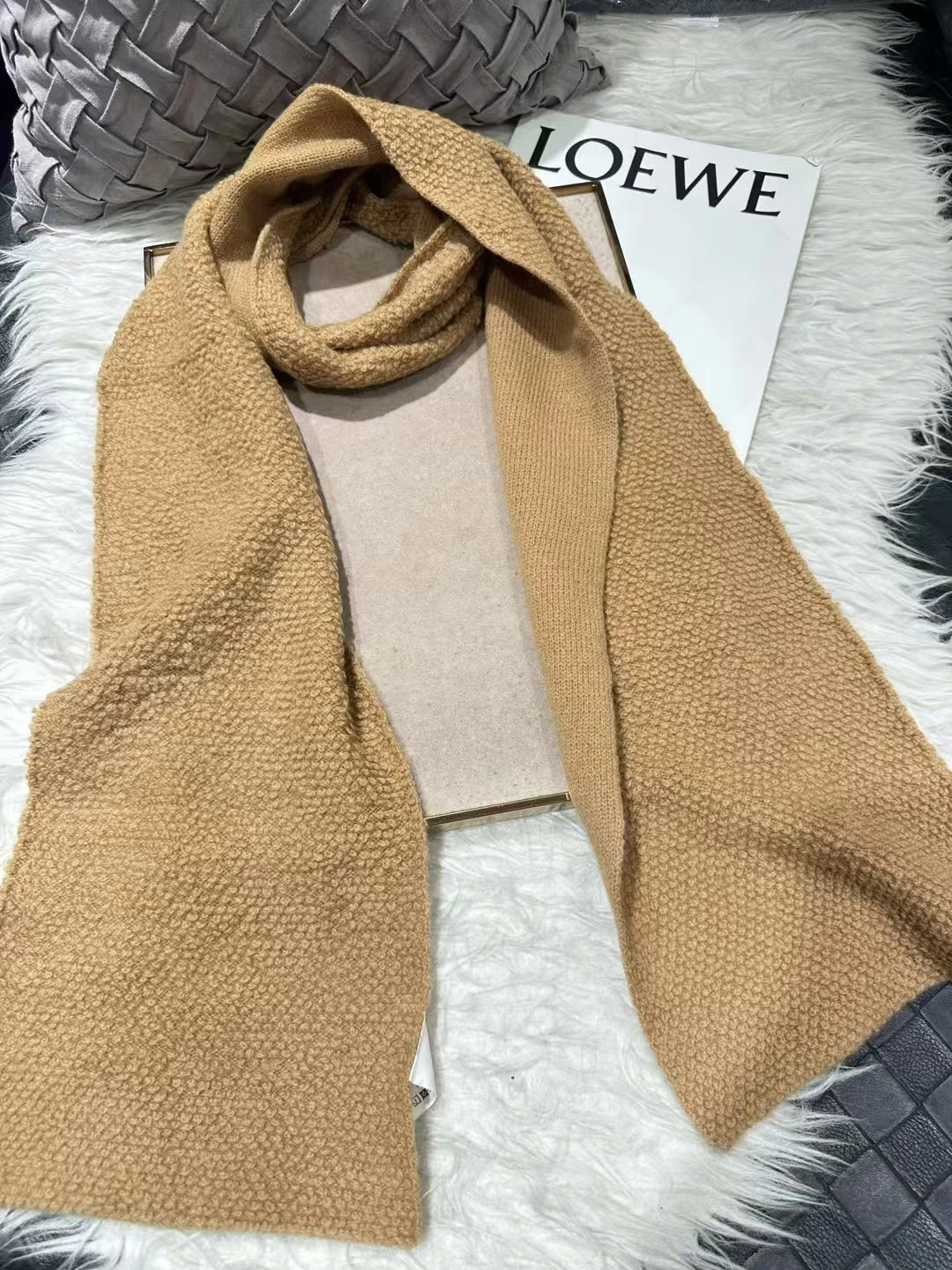 Winter 100% Wool Scarves Pashmina Thicken New Solid Color Men Women Universal Style Brand Neck Headscarves Grey,Khaki,Beige