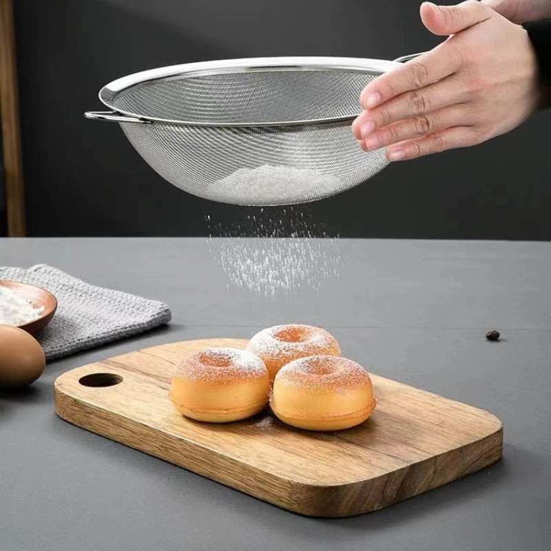 Manufacturer   1-3Pcs Stainless Steel Wire Fine Mesh Oil Strainer Flour Colander Sieve Sifter Pastry Baking Tools Kitchen Accessories   kitchen gadgets
