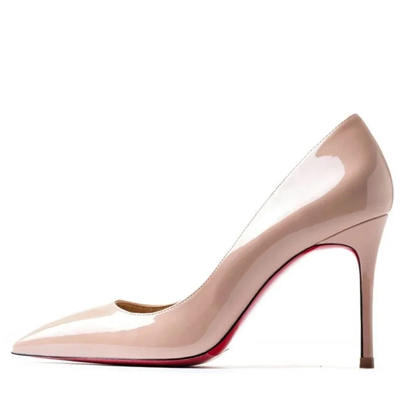 Manufacturer   Heels For women  Trend Leather Luxury Red Bottom High Heels 12cm Pointed Toe Stiletto Pumps Elegant Sexy Party Wedding Shoes   Pumps