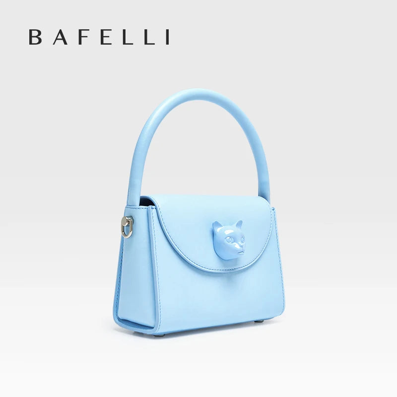 ORIGINAL BAFELLI BAG WOMEN‘S  NEW SMALL LEATHER HANDBAGS LUXURY FASHION BRAND CROSSBODY CAT PURSE DESIGNER STYLE