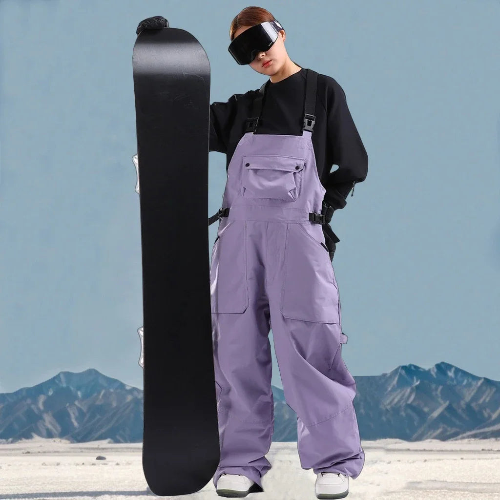 Winter Skiing Pants Windproof Snow Overalls Outdoor Sport Waterproof Clothes Women Loose Ski Trousers Snowboard Cargo Pant