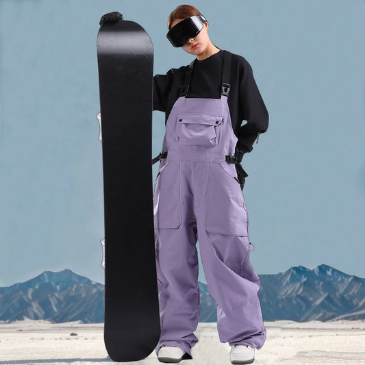 Winter Skiing Pants Windproof Snow Overalls Outdoor Sport Waterproof Clothes Women Loose Ski Trousers Snowboard Cargo Pant