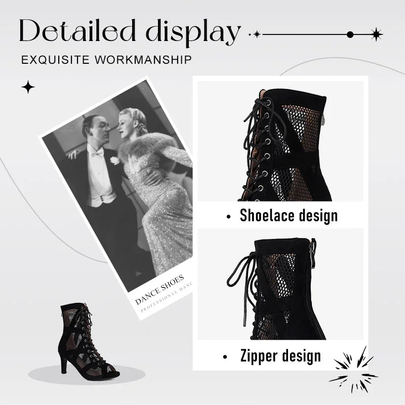 Manufacturer   Woman Dance Boots Air mesh Party Dance Shoes Ladies Girls High heeled Dance Boots Women Ballroom Dancing Shoes Sexy Stilettos   boots