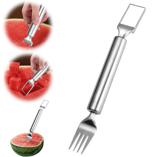 Manufacturer      Newest Watermelon Slicer Tool Stainless Steel Fruit Cutter Dual Head Watermelon Fork Melon Cutter Kitchen Gadgets     Kitchen gadgets