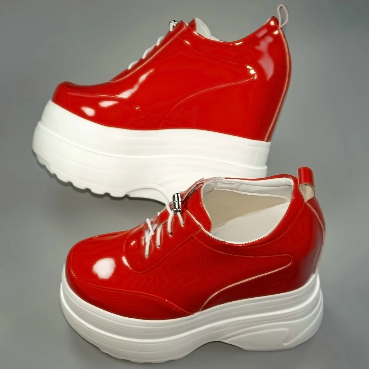 Manufacturer   Large Size 46 Platform Pumps US11 Shoes Women Plus Size 47 Patent Leather Wedges High Heel Ankle Boots Round Toe Fashion Sneaker    Sneakers