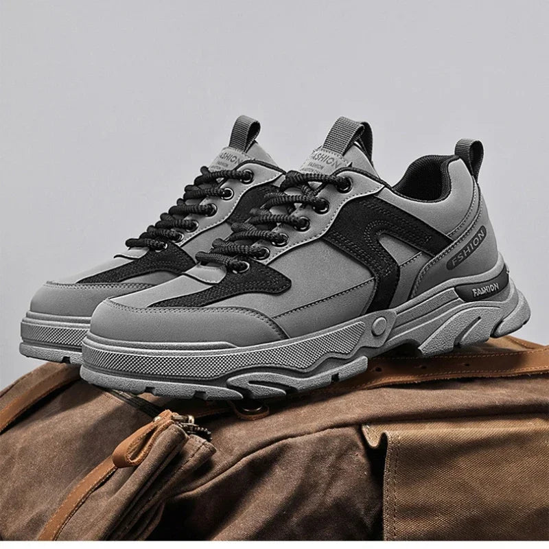 Manufacturer   Fipatbu Men's Spring Casual Shoes Wearproof Leather Luxury Sneakers Chelsea Tactical Denim Combat Comfortable Work Safety Shoes    Sneakers