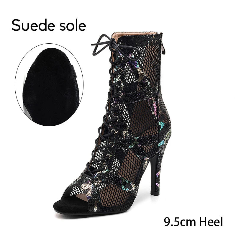 Manufacturer   Woman Dance Boots Air mesh Party Dance Shoes Ladies Girls High heeled Dance Boots Women Ballroom Dancing Shoes Sexy Stilettos   boots