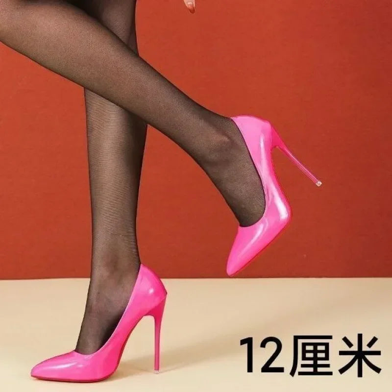 Manufacturer   2024 Fashion High Heels 35-45 Plus Size Women Shoes 12cm Thin Stiletto Banquet Wedding Shoes Sexy Pointed Toe Ladies Party Shoes   Pumps