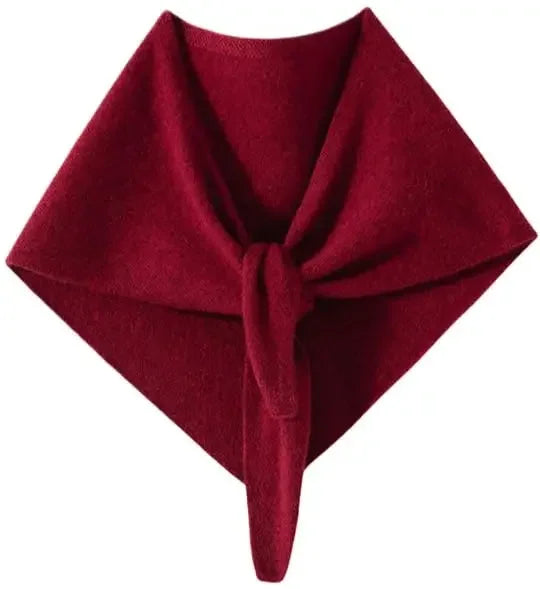 Y2K 100%Cashmere Women's Knit Triangle Scarf - Downtown Girl Aesthetic Essential, Head Scarf & Trendy Shawl Combo