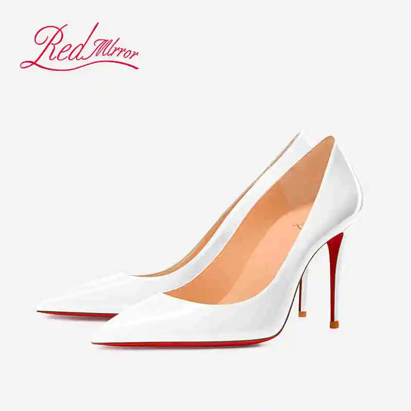 Manufacturer   Women heels Naked color Women's elegant high heel Luxury Black shoes woman  Red Shiny Bottoms Pointed Toe party Ladies Women   Pumps