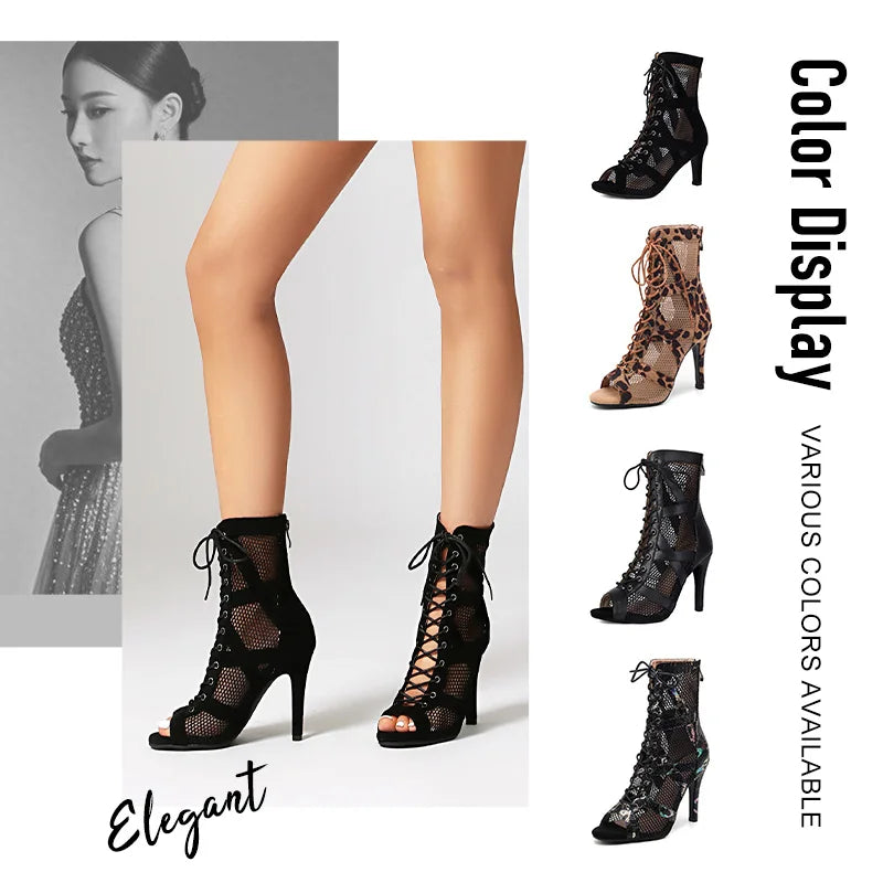 Manufacturer   Woman Dance Boots Air mesh Party Dance Shoes Ladies Girls High heeled Dance Boots Women Ballroom Dancing Shoes Sexy Stilettos   boots