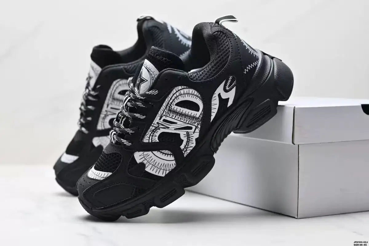 Manufacturer   D Home Mesh Upper Running Shoes Thick Bottom Dad Sneakers Unisex Lace up Sports Couple Shoes Anti Slip Wear Resistant Rubber...    Sneakers