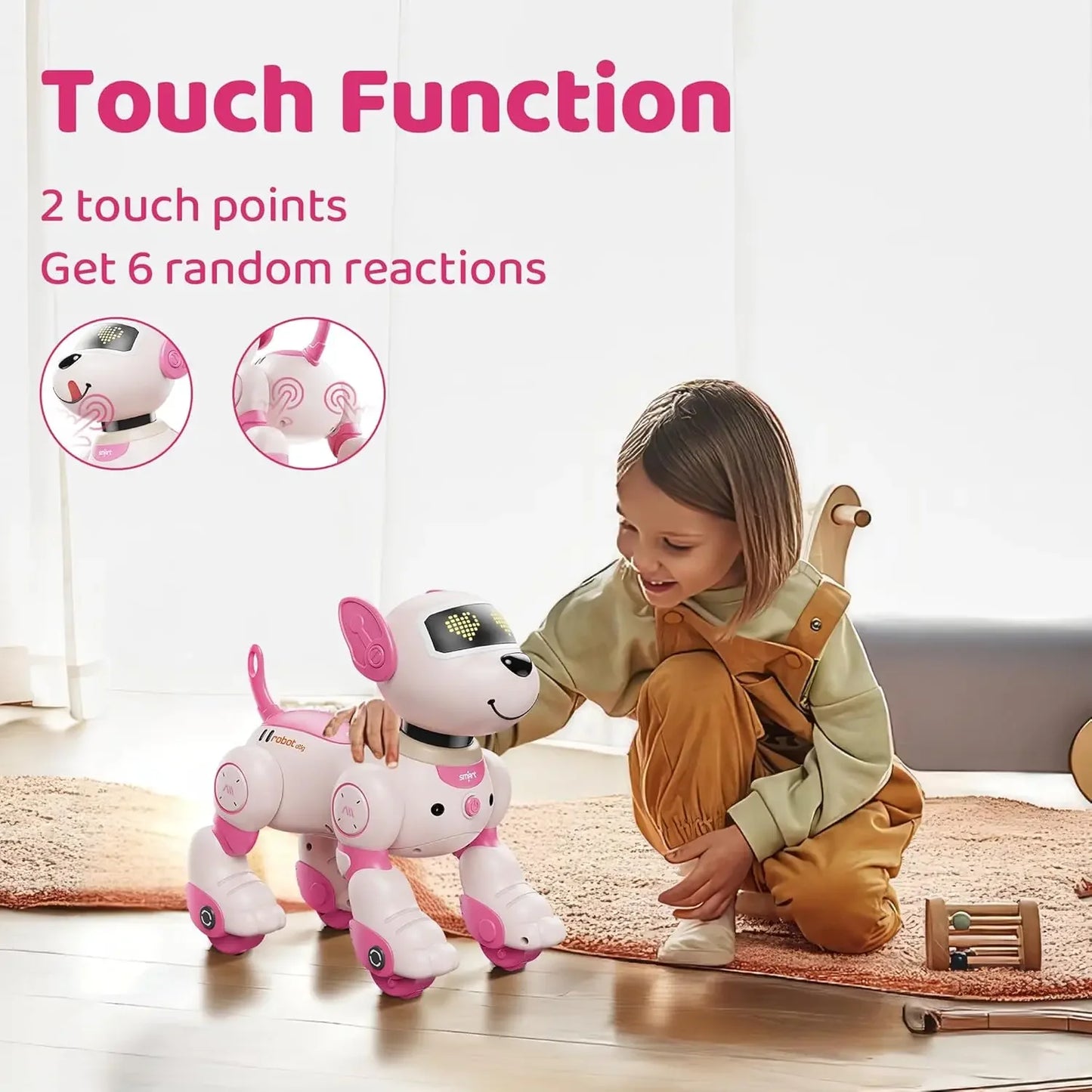 Girls Rc Robot Dog Intelligent Puppy Remote Control pets Programming Voice Interactive Children's Electronic smart robot toy