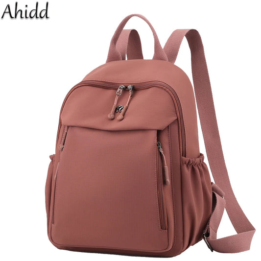 Casual Backpack Women Waterproof Nylon Back Pack Large Capacity Student Daypack Simple Schoolbag for Girls Ladies Travel Bag