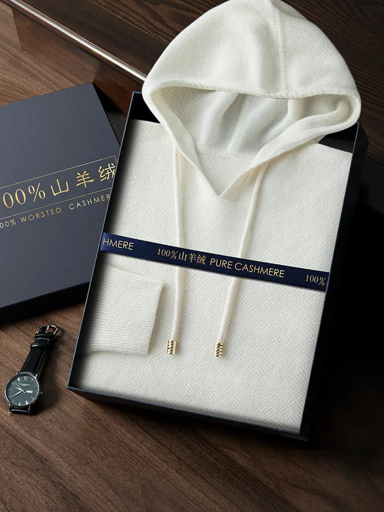 Choice 100% Goat Cashmere Sweater  Hoodie Pullovers Autumn Winter Soft Warm Comfy Cashmere Knitwear High Quality Tops