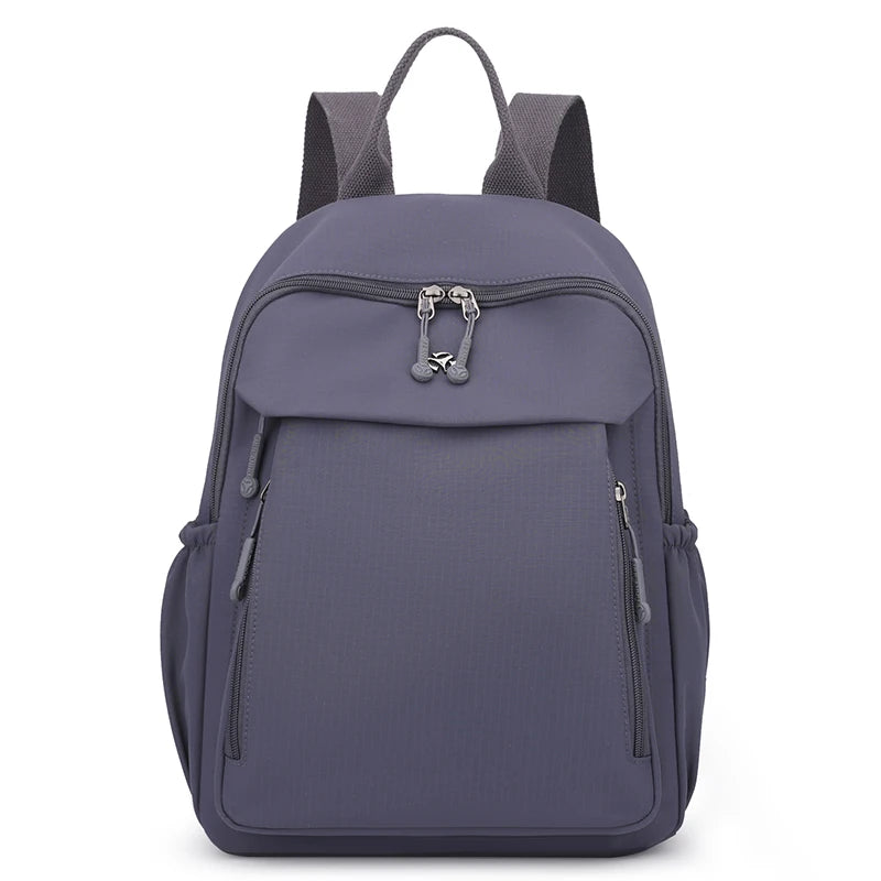 Casual Backpack Women Waterproof Nylon Back Pack Large Capacity Student Daypack Simple Schoolbag for Girls Ladies Travel Bag
