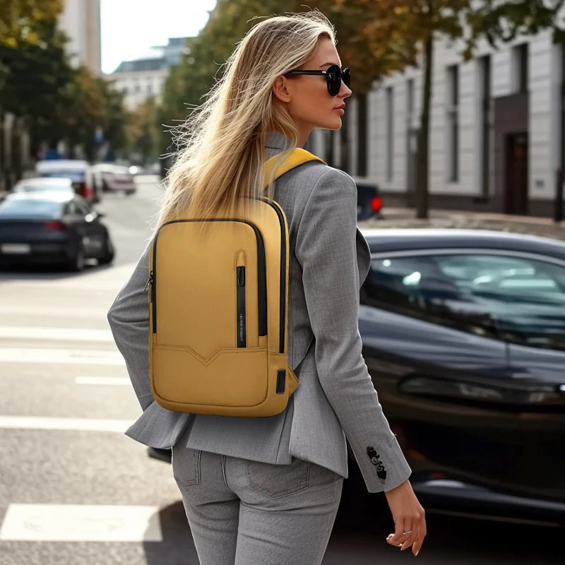 HK Multifunctional Women's Bags Waterproof 15.6 inch Laptop Backpack with USB Lightweight Travel Business Backpack for Women
