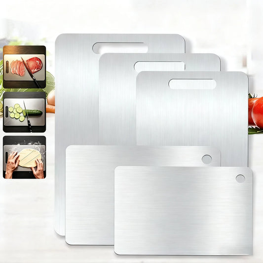 Manufacturer      New Stainless steel cutting board, heavy-duty double-sided cutting board, suitable for meat, vegetables, fruits, durable     Kitchen gadgets