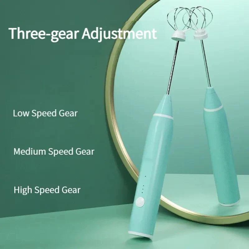 manufacturer  1 PCS Electric Milk Frother Portable Egg Beater USB Rechargeable Handheld Coffee Blender Milk Shaker Mixer Foamer Food Blender   Kitchen gadgets