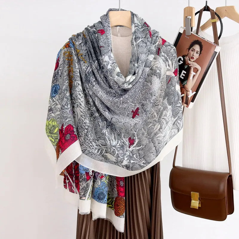 Tassel Long Cashmere Pashmina Shawl Scarf Luxury Brand Cashmere Large Poncho Winter Accessories Cashmere 100 Pure 200cm 100cm