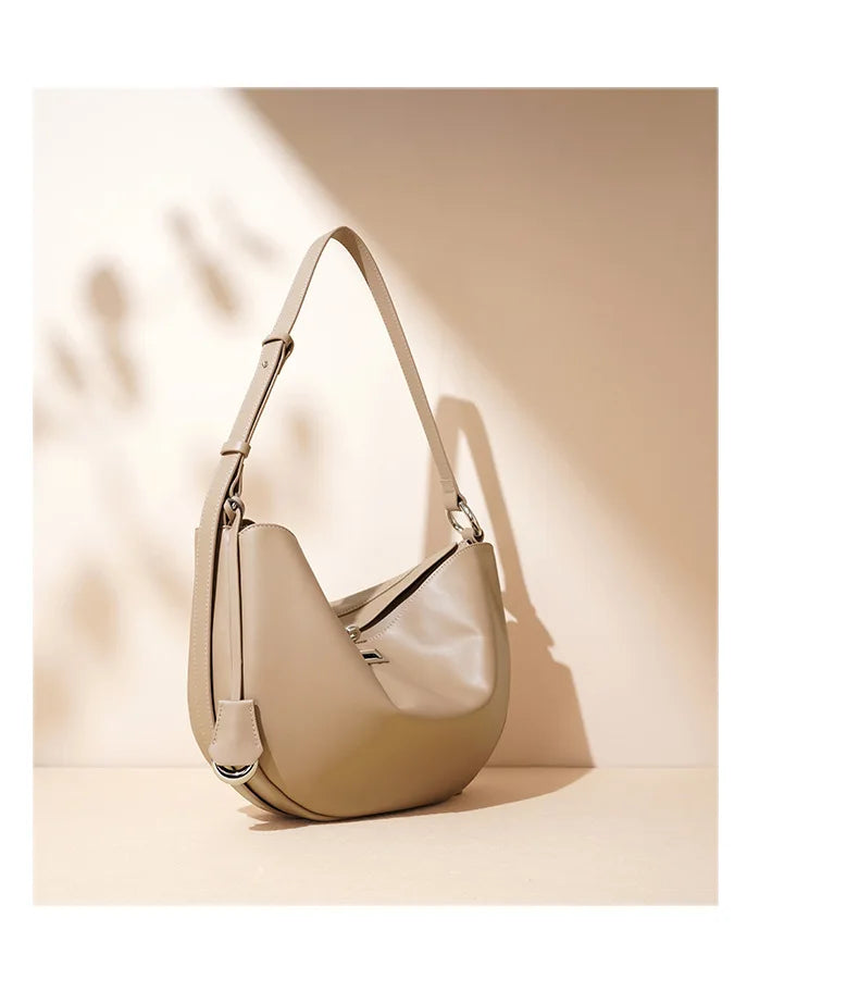 Women's bag new crossbody bag design high-end shoulder simple real leather women's handbag classic fashion high quality bag
