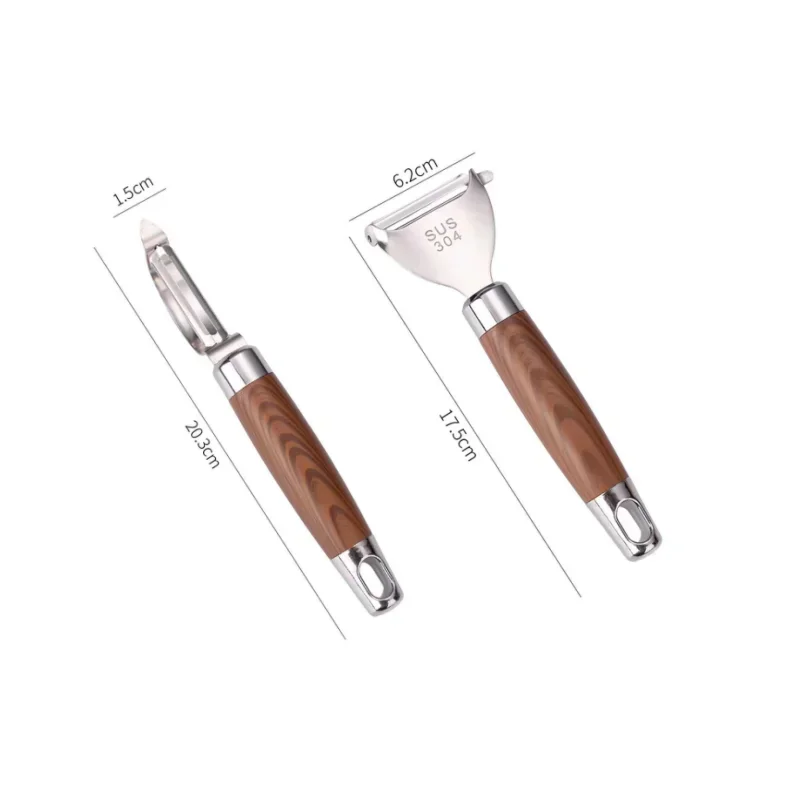 Manufacturer   304 Stainless Steel Vegetable Peeler, Rosewood Handle Kitchen Gadget for Potato & Fruit Grating   kitchen gadgets