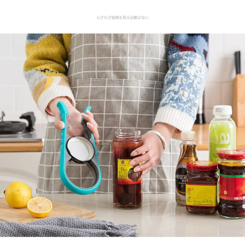 manufacturer  Jar Opener Easy Grip Wrench 4 in 1 Handy Save Strength Can Beer Bottle Cap Openers Lid Twist Off Tools Portable Kitchen Gadgets   Kitchen gadgets