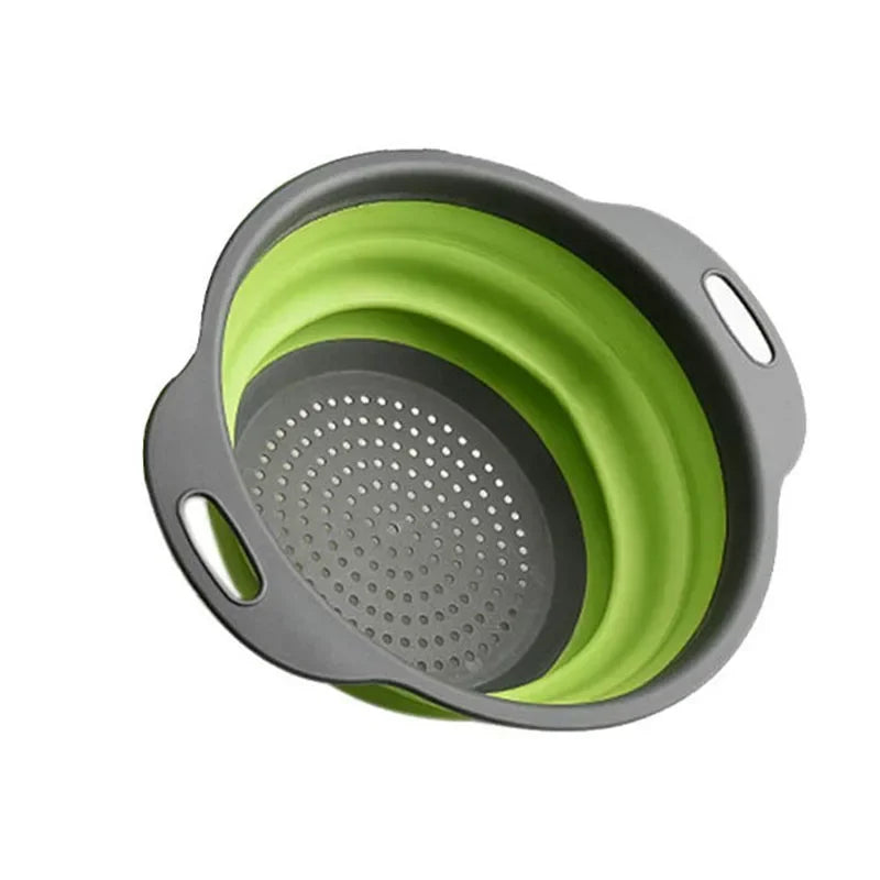 Manufacturer   Foldable Strainer Fruit Vegetable Washing Basket Colander Dish Drainer Silicon Colander Collapsible Drainer Kitchen Gadgets   kitchen gadgets