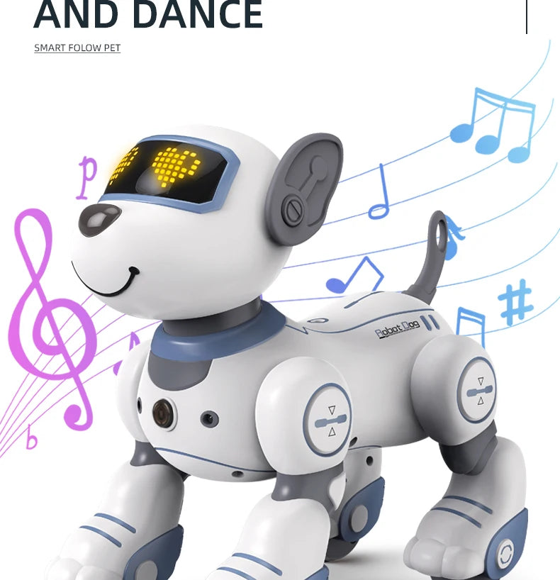 Smart Electronic Animal Pets RC Robot Dog Voice Remote Control Toy Funny Singing Dancing Robot Puppy Children's Birthday Gift