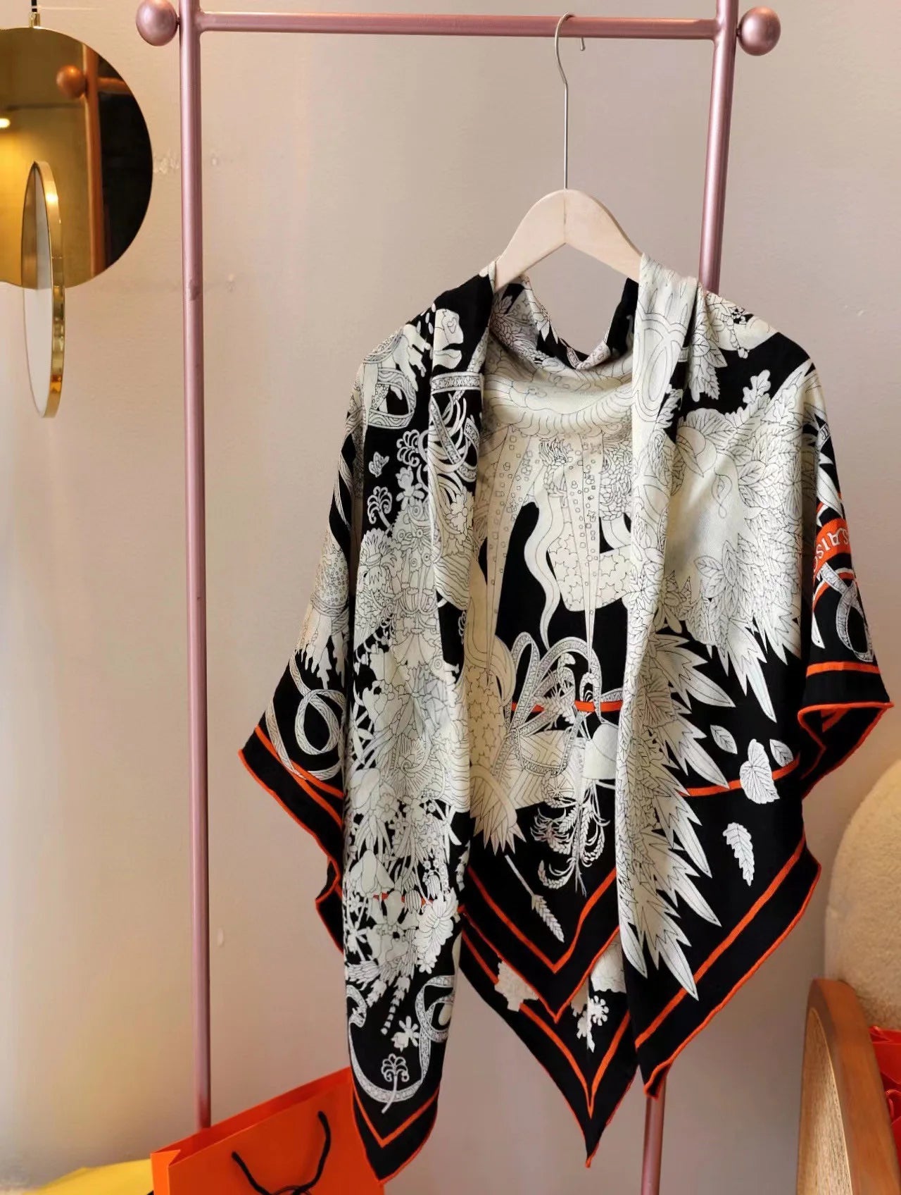 Brand Designer Silk Wool Scarves Luxury Designers Scarf Rolled Hem Scarfs Women Accessories Warm Square Stole 140CM Pashmina