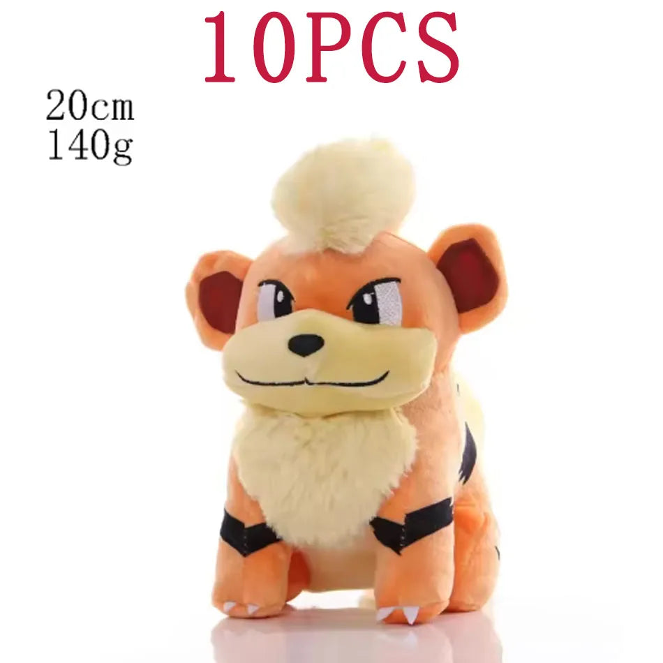 10PCS 20cm Pokemon Stuffed Plush Toy Kawaii Pikachu  Anime Doll Kids Birthday Kawaii Cute Soft Children Stuffed Plush