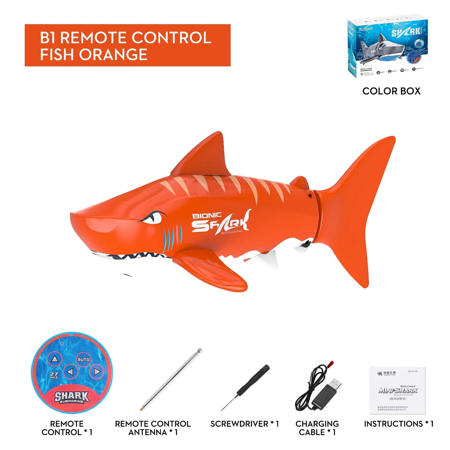 RC Shark Spray Water Electric Whale Kids Toy Remote Control Dolphin Animal Bath Tub Pool Simulation Submarine Fish Game