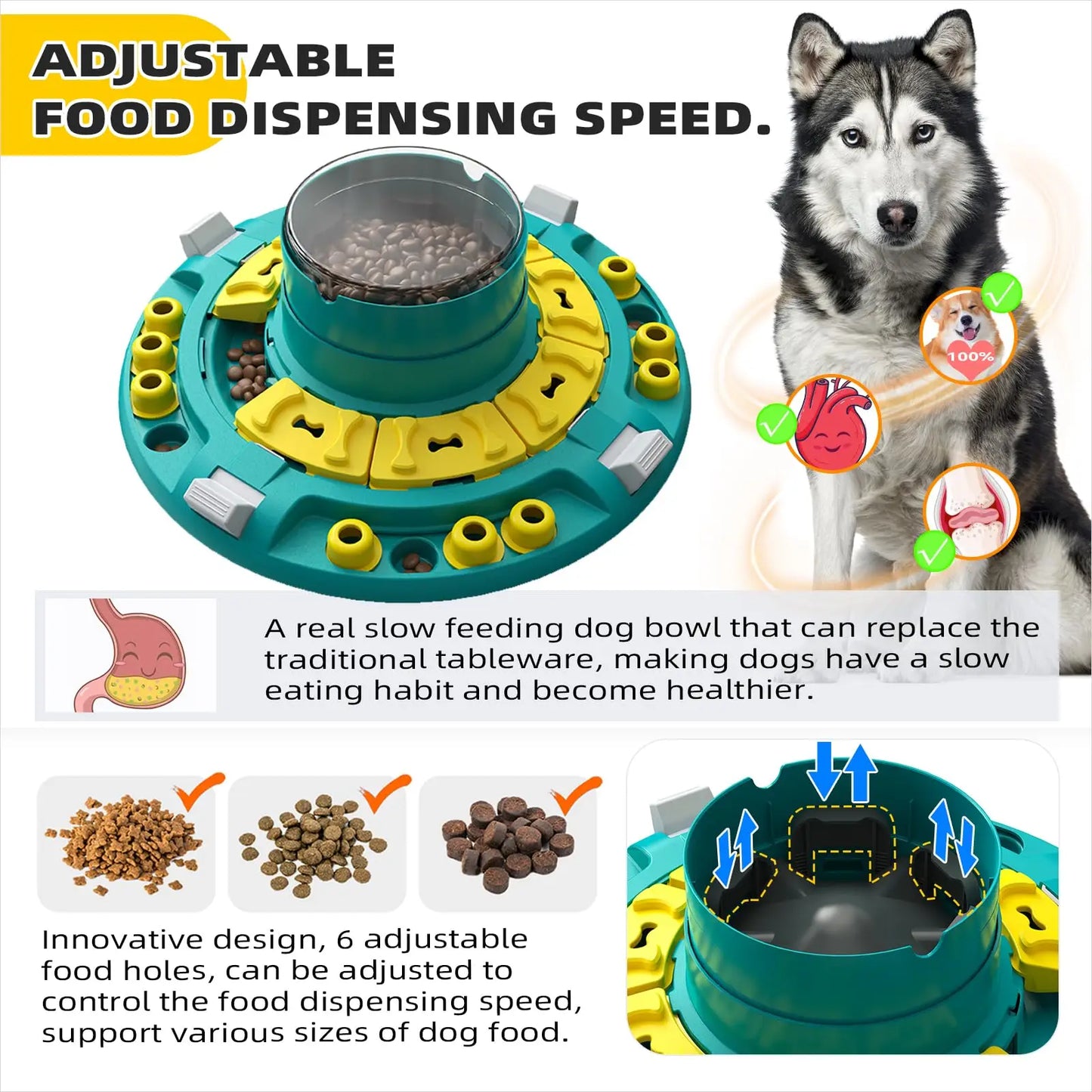 KADTC Dog Advanced Puzzle Toys Level 4 in 1 for Smart Dogs Mental Brain Stimulation Game Slow Food Puzzles Hard Feeder Puppy Tre   dog  toy