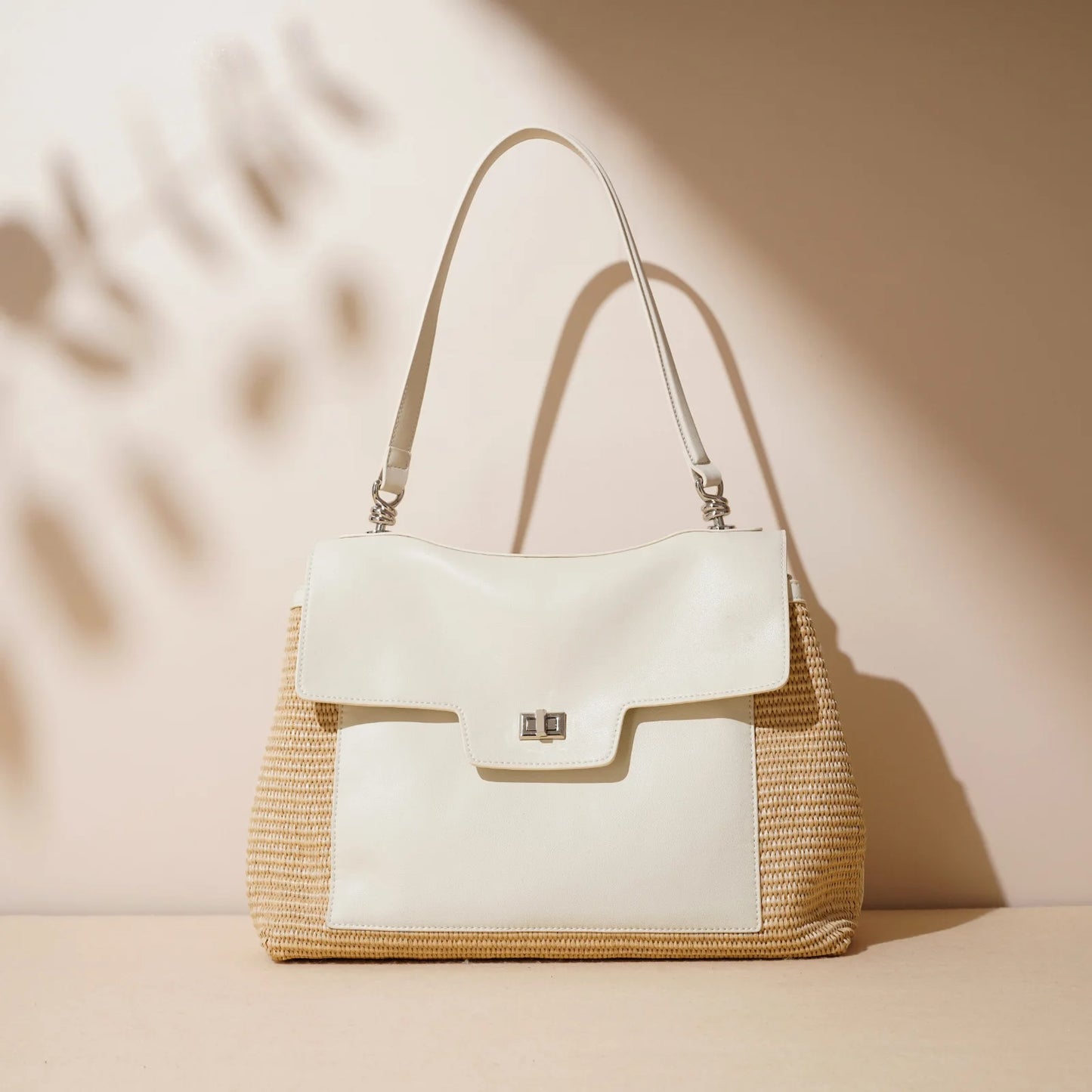 Summer Women's Raffia Woven Tote Bag Split Leather Crossbody Straw Messenger Bag Grass Weaving Shoulder Bag for Ladies New