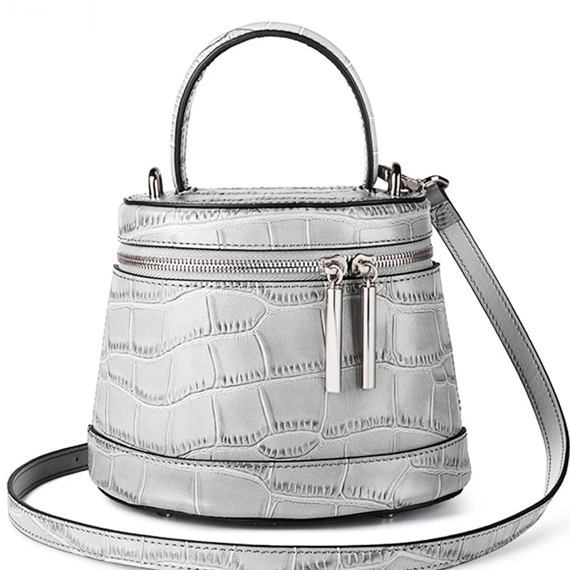 genuine leather crossbody bags for woman shoulder bags designer luxury Casual Bucket Bag Ladies High Quality Handbag Women