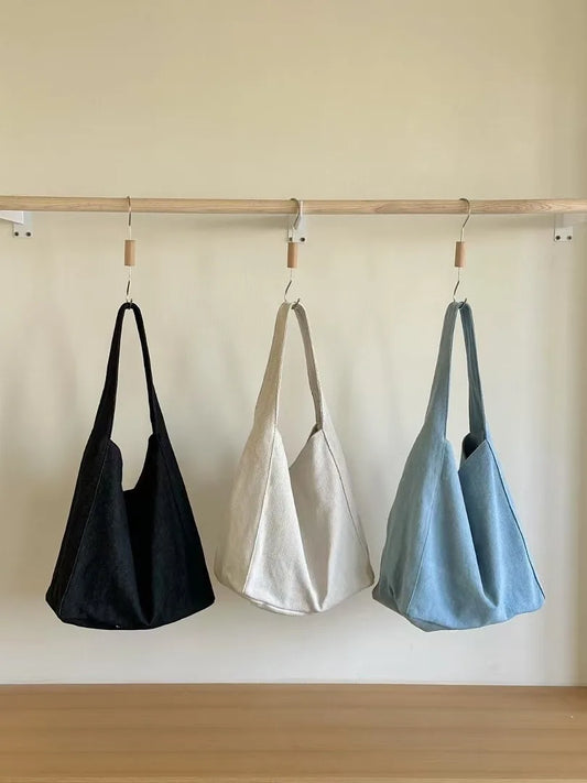 Women's bag canvas bag large capacity lazy shoulder bag  commuting underarm tote ladies bag
