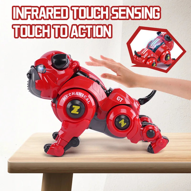 Stunt intelligent machine dog sensing touch programming stunt mechanical dog children remote control electronic toy dog