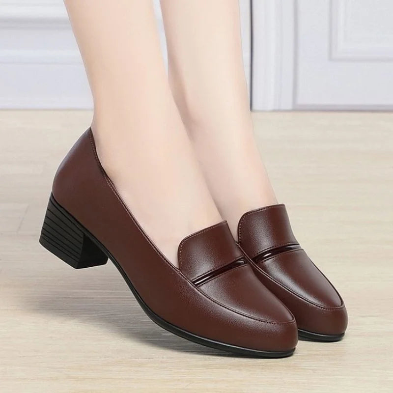 Manufacturer   Spring and Autumn New Fashion Versatile Deep Mouth Slip-On Soft Sole Soft Surface Comfortable Single Shoes   Pumps