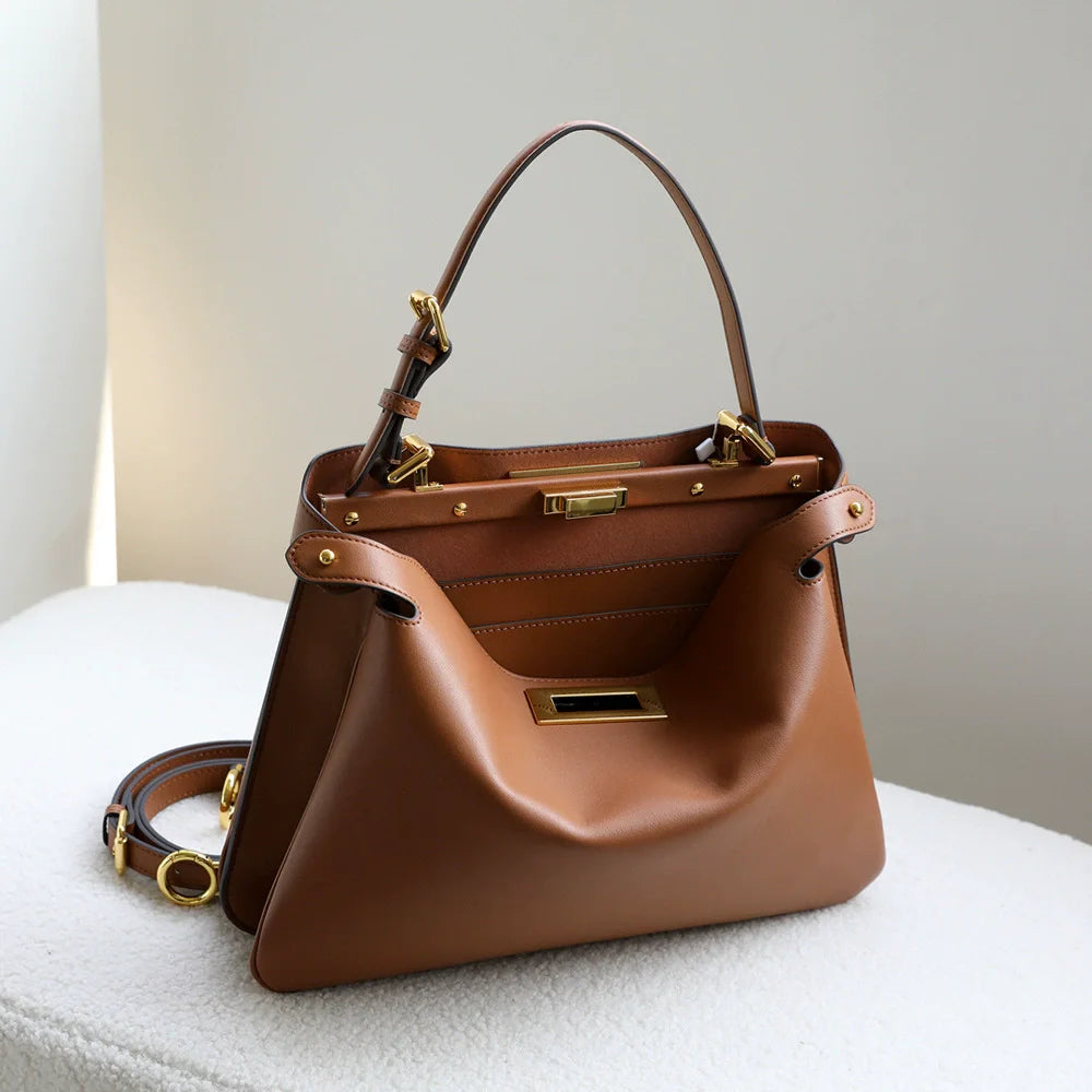 Genuine Leather Ladies Hand Bags  New Fashion Female Shoulder Bags High Quality Women's Handbags Bolsas Feminina