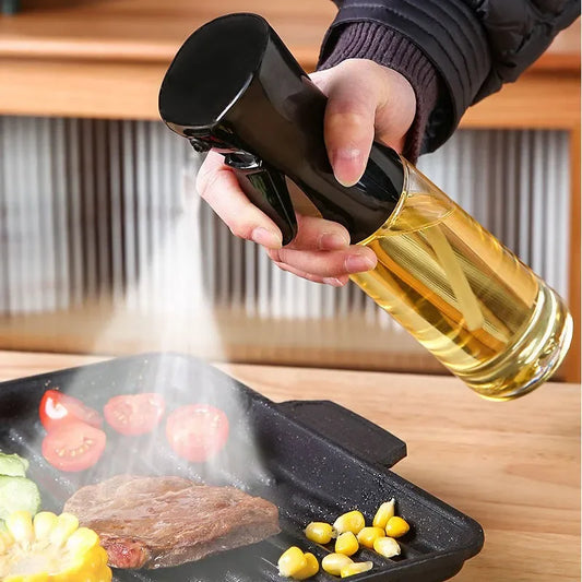 manufacturer  200/300/500ml Oil Spray Bottle BBQ Cooking Olive Oil Sprayer Plastic Baking Oil Spray Empty Bottle Vinegar Bottle Or  Oil brush   Kitchen gadgets