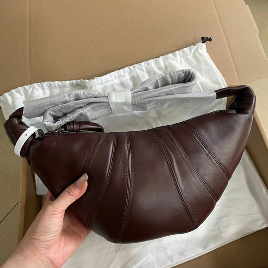 Designer New Lambskin Croissant Brand Luxury Croissant Bag Fashionable Versatile Shoulder Crossbody Bag