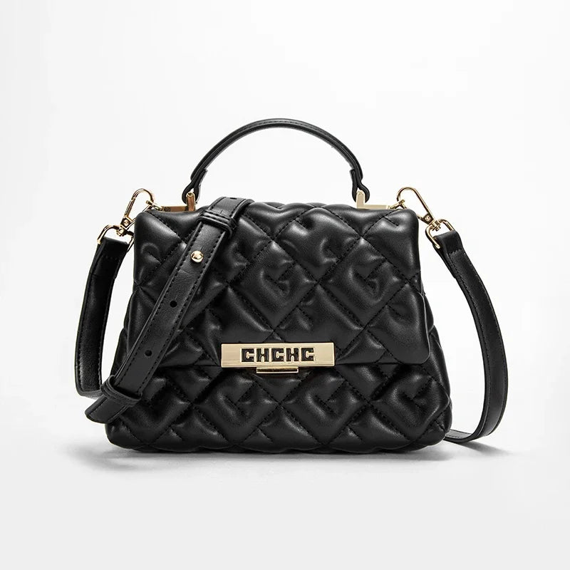 Fashionable Classic New Women's  Crossbody Bag PU Material Solid Color Letter Element Women's Shoulder Bag